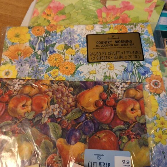 Gift Wrap Sheets Paper Vintage Lot All Occasion Birthday Anniversary Shower - Picture 6 of 6